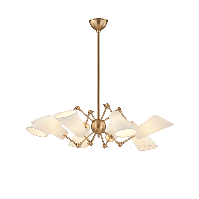 Brass 8-Light Chandelier