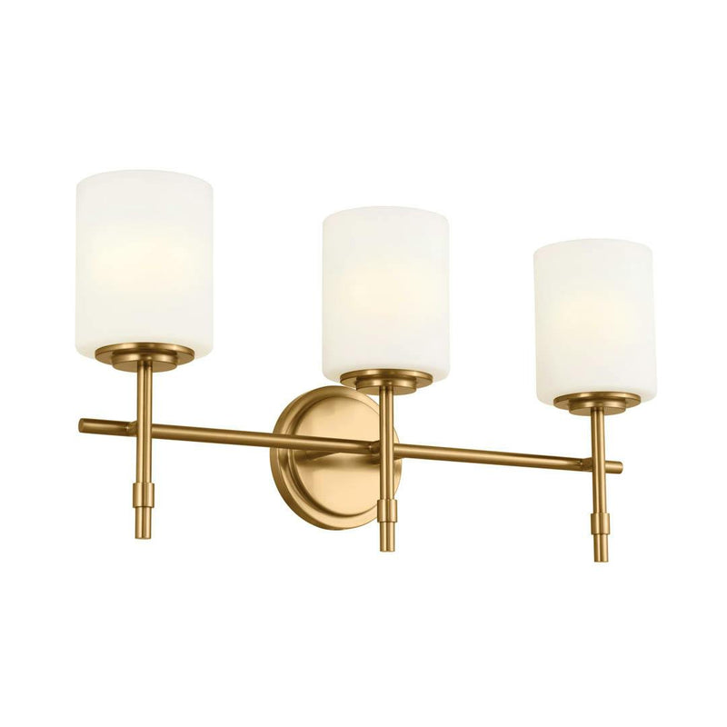 Ali Wall Sconce 3 Lights Brushed Natural Brass By Kichler