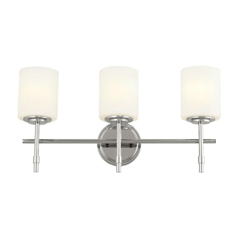 Ali Wall Sconce 3 Lights Polished Nickel By Kichler Front View