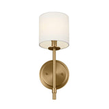 Ali Wall Sconce Brushed Natural Brass By Kichler Front View