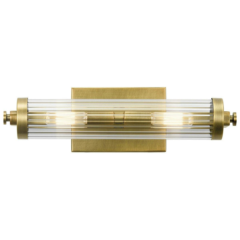 Azores Vanity Light Natural Brass Small By Kichler