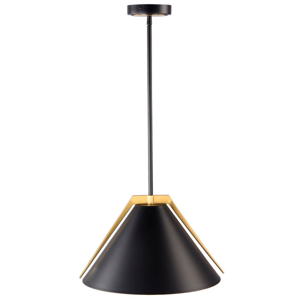 Baltic Pendant Light Black Brass By Artcraft Side View