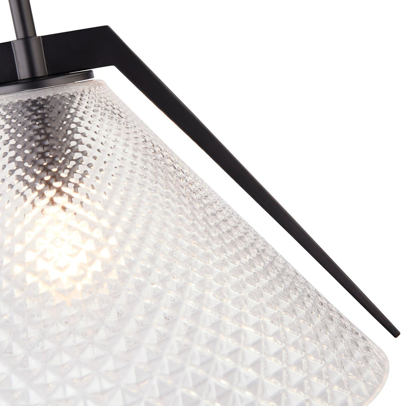 Baltic Pendant Light Black Clear By Artcraft Detailed View