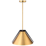 Baltic Pendant Light Brass Black By Artcraft Side View