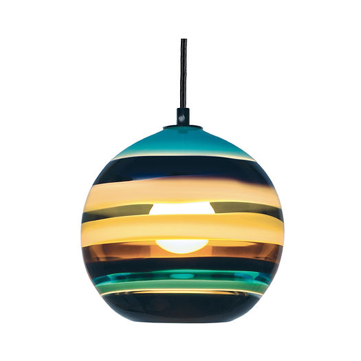 Banded Orb Pendant Aqua By Siemon Salazar