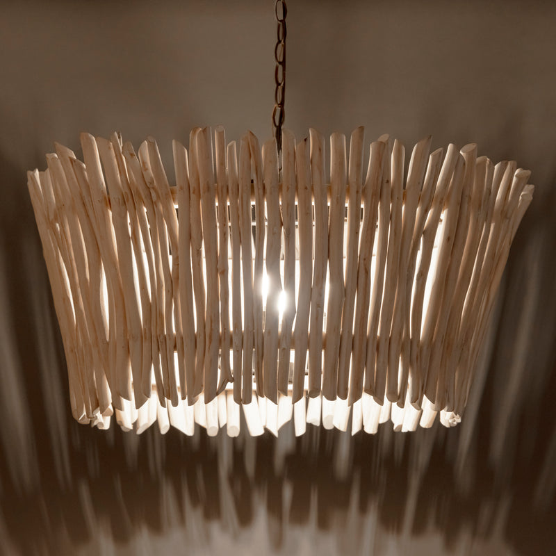 Baywood Dfriftwood Chandelier Medium By Maxim Lighting Lifestyle View