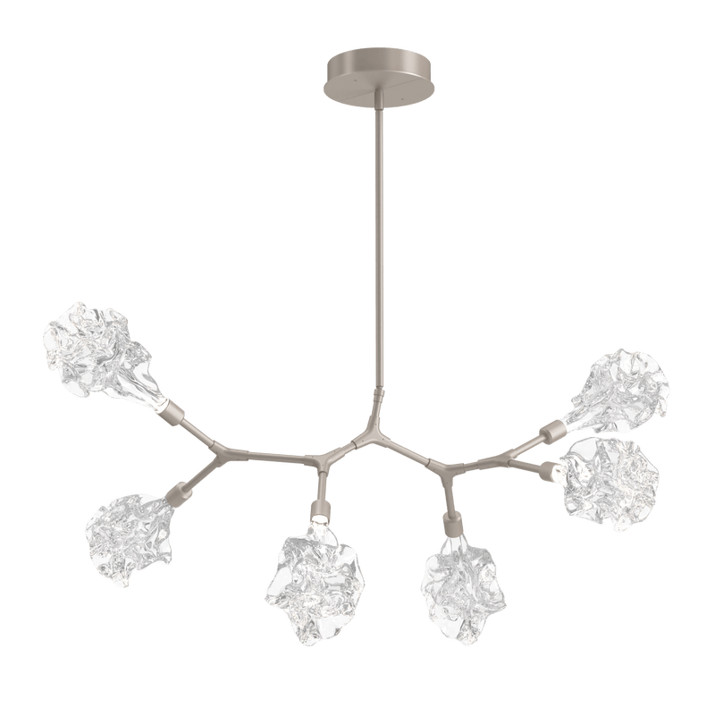 Blossom Modern Branch Chandelier Small Beige Silver By Hammerton