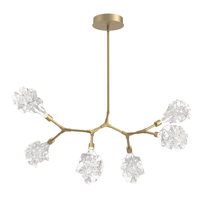 Blossom Modern Branch Chandelier Small Gilded Brass By Hammerton