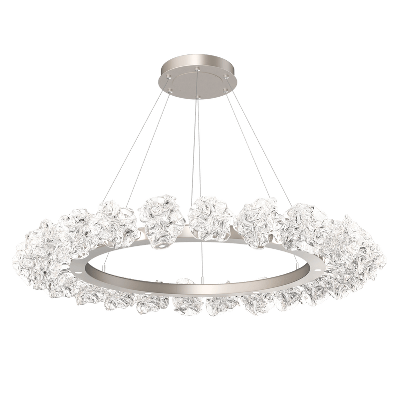 Blossom Ring Chandelier Large Beige Silver By Hammerton