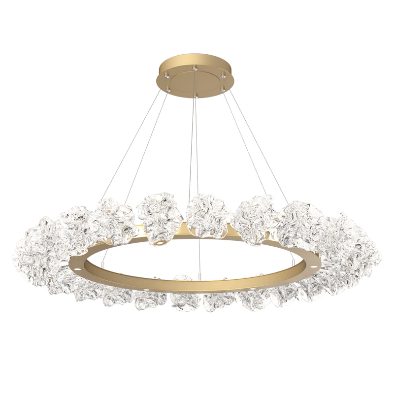 Blossom Ring Chandelier Large Gilded Brass By Hammerton