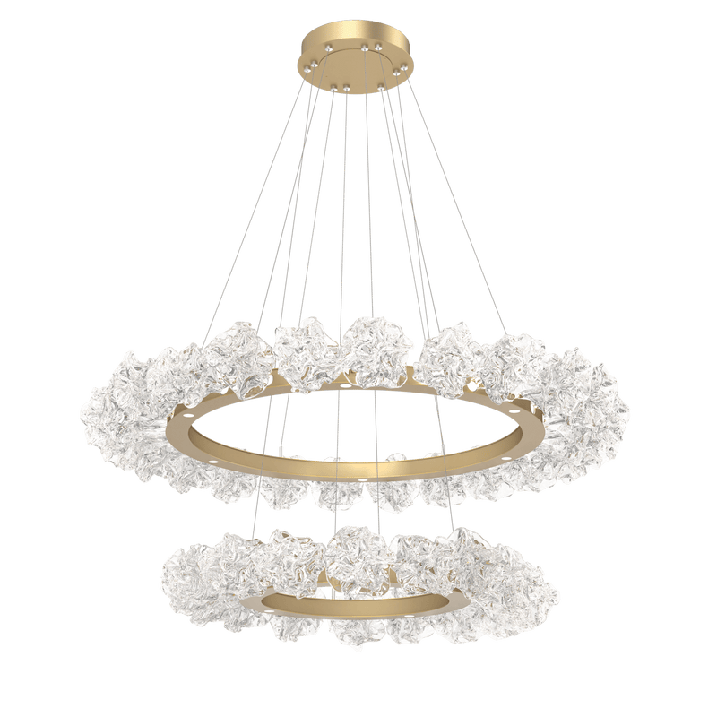 Blossom Ring Chandelier Two Tier Gilded Brass By Hammerton