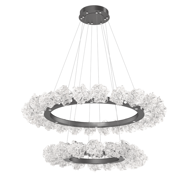 Blossom Ring Chandelier Two Tier Graphite By Hammerton