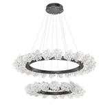 Blossom Ring Chandelier Two Tier Matte Black By Hammerton