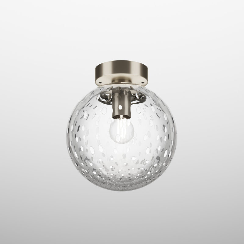 Bolle Ceiling Light by Vistosi, Color: Crystal Bubbles, Satin Nickel, , | Casa Di Luce Lighting