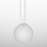 Bolle Pendant Light by Vistosi, Size: Large, Color: White Bubbles, Satin Nickel, , | Casa Di Luce Lighting