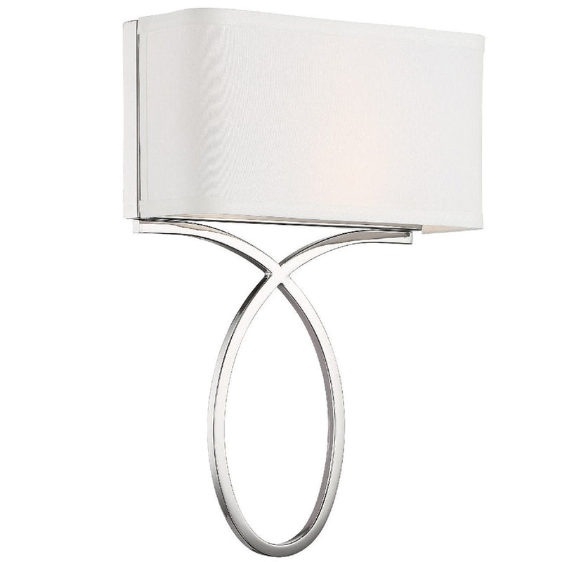 Brinkley Wall Sconce Polished Nickel By Crystorama