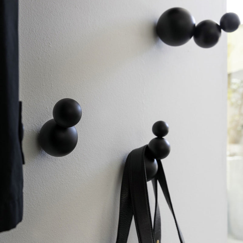 Bubbles Coat Hangers Set of 5 Black By Mogg Detailed View