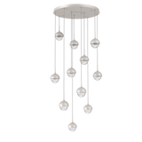 Cabochon Round Pendant Chandelier 11 Lights Beihe Silver Matching Finish By Hammerton