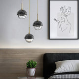 Cabochon Round Pendant Chandelier 11 Lights Graphite Matching Finish By Hammerton Lifestyle View