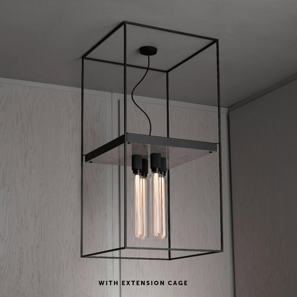 Caged 4.0 Ceiling Light White Marble By Buster And Punch With Extension
