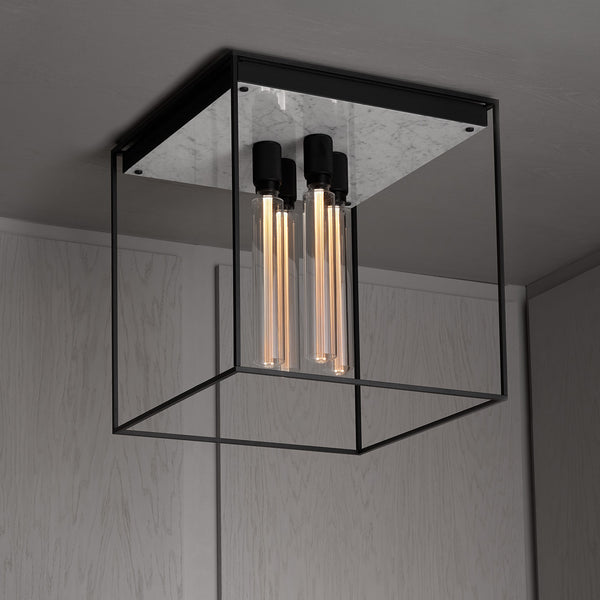 Caged 4.0 Ceiling Light White Marble By Buster And Punch