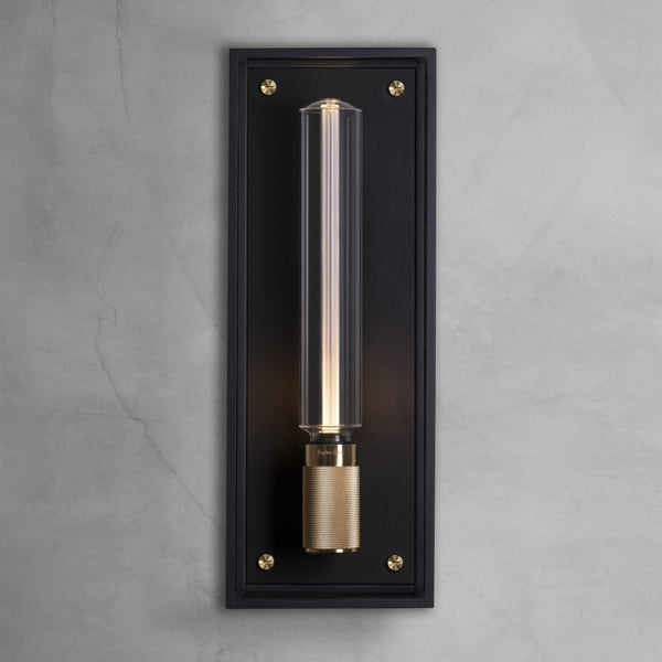 Caged Wet Wall Light Black Brass By Buster And Punch Front View
