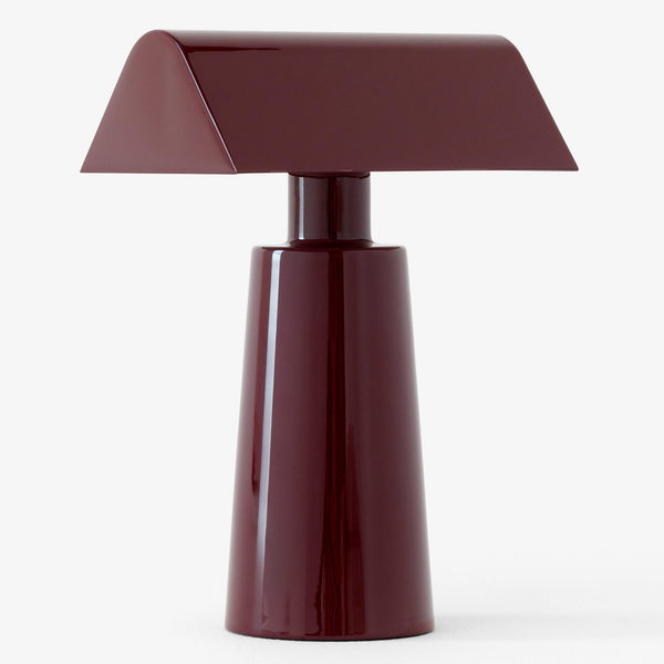 Caret Portable Table Lamp Dark Burgundy By And Tradition Without Light