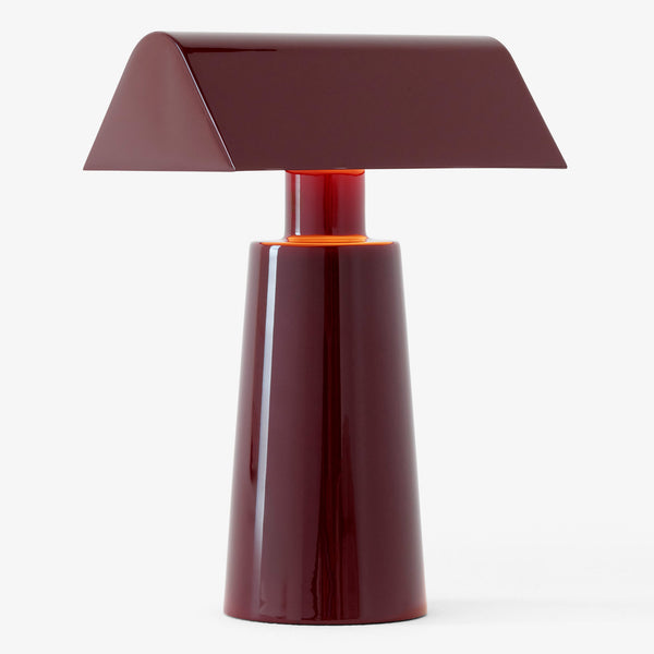 Caret Portable Table Lamp Dark Burgundy By And Tradition