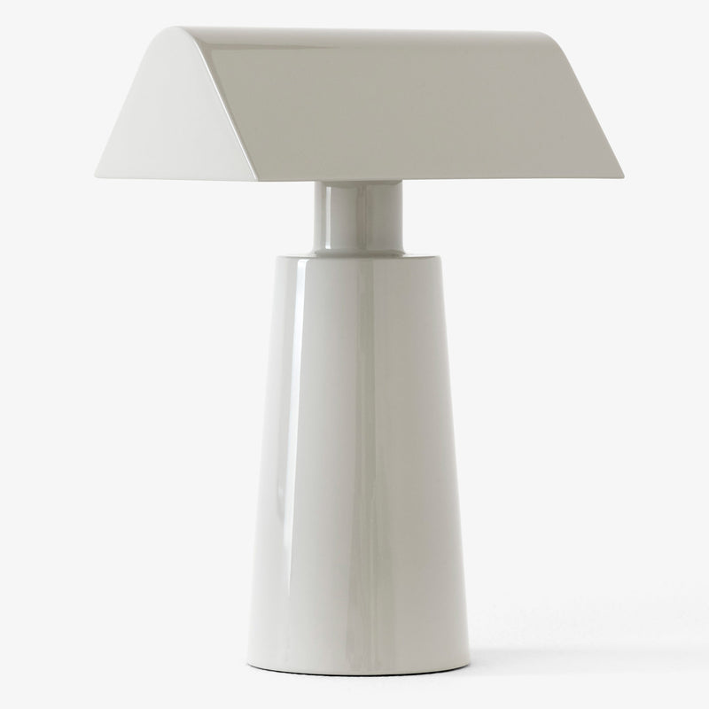 Caret Portable Table Lamp Silk Grey By And Tradition