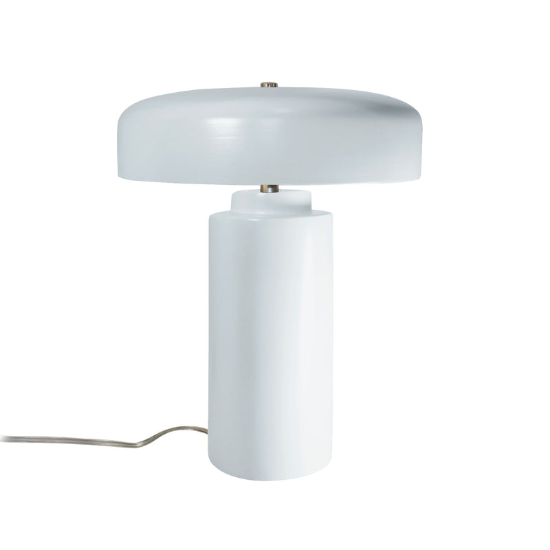 Ceramic Tower Table Lamp Gloss White By Justice