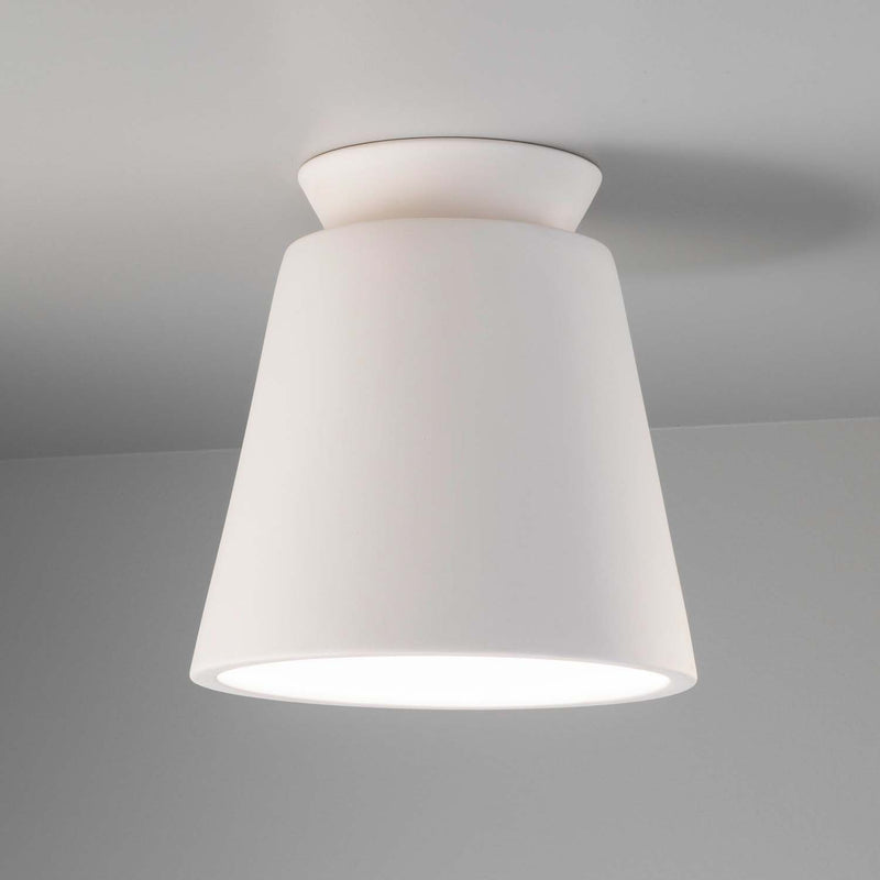 Ceramic Trapezoid Flush Mount Bisque By Justice Lifestyle View