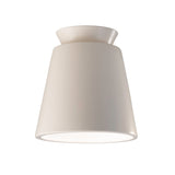 Ceramic Trapezoid Flush Mount Matte White By Justice