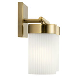 Ciona Wall Sconce 2 Lights Brushed Natural Brass By Kichler Side View
