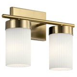 Ciona Wall Sconce 2 Lights Brushed Natural Brass By Kichler