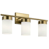 Ciona Wall Sconce 3 Lights Brushed Natural Brass By Kichler