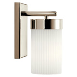 Ciona Wall Sconce Polished Nickel By Kichler Side View