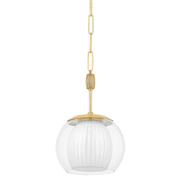 Clementon Pendant Light Aged Brass By Hudson Valley