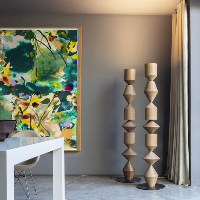 Costantina Floor Lamp Wood By Mogg Lifestyle View