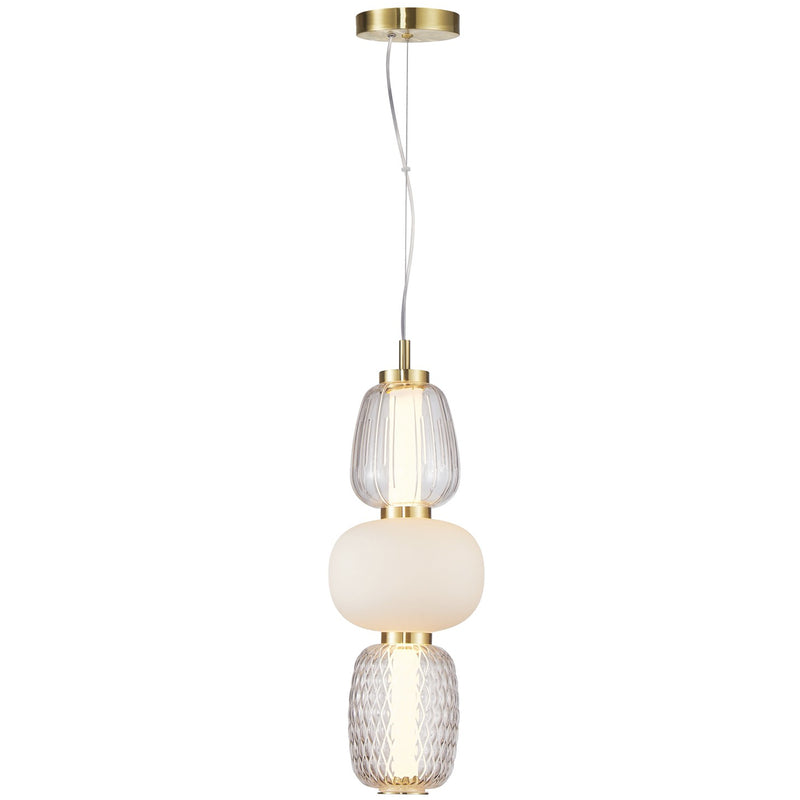 Cyra LED Pendant Medium Brass By Artcraft