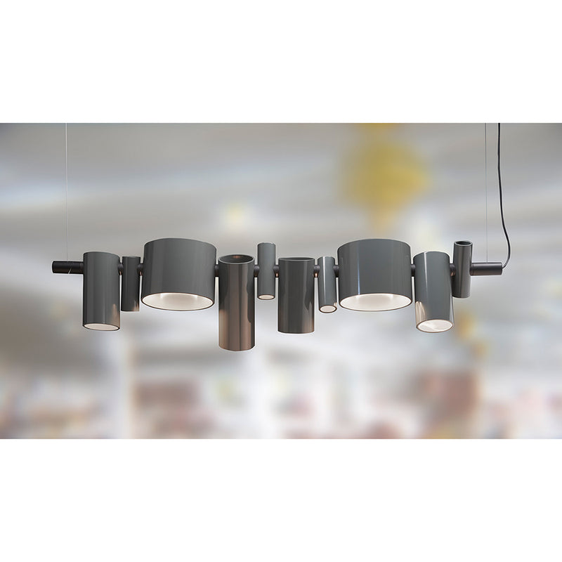 Dancing Queen Linear Suspension, Finish: Laquered Grey