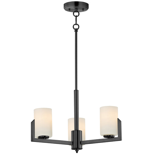 Dart Chandelier 3 Lights Black Maxim Lighting