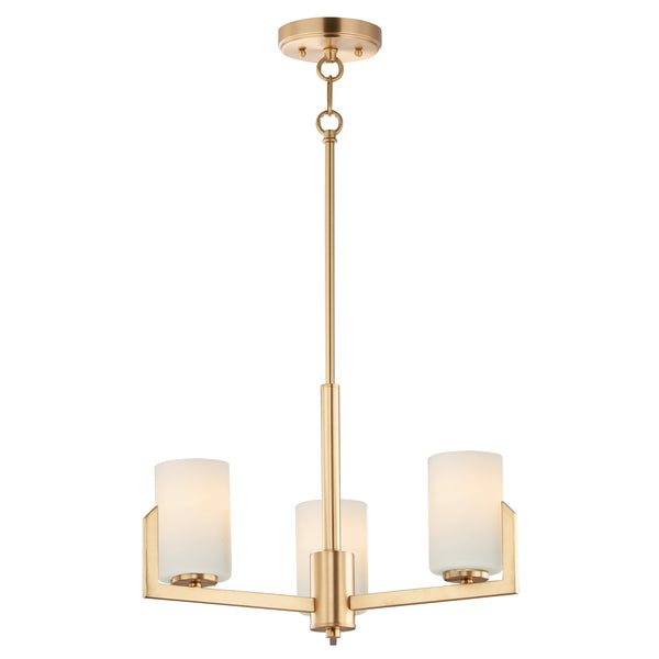 Dart Chandelier 3 Lights Satin Brass Maxim Lighting