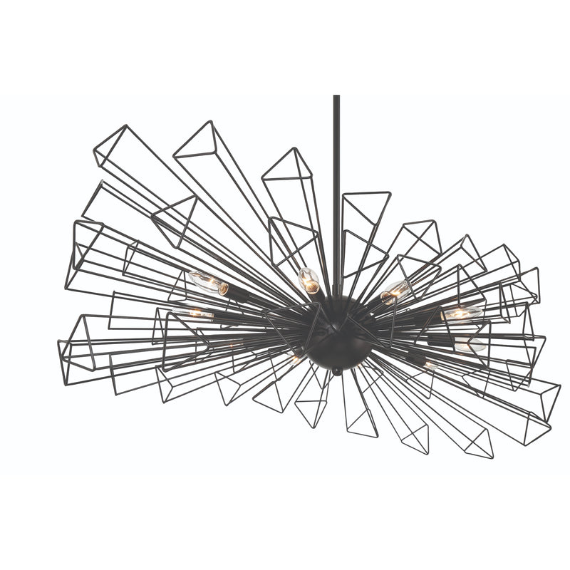 Dendelio Linear Chandelier By Eurofase Bk Finish