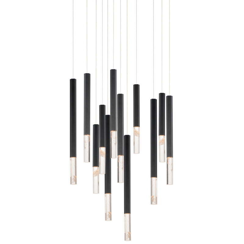 Diaphane Multilight Collection 12 Light Black By ET2