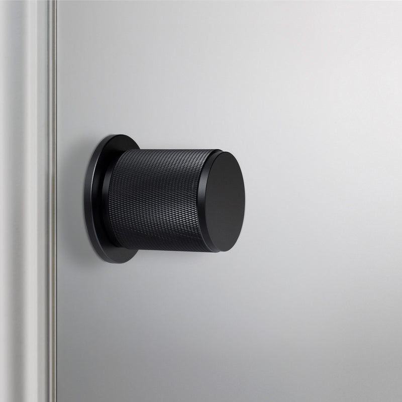Door Knob Set Cross Black By Buster And Punch Side View