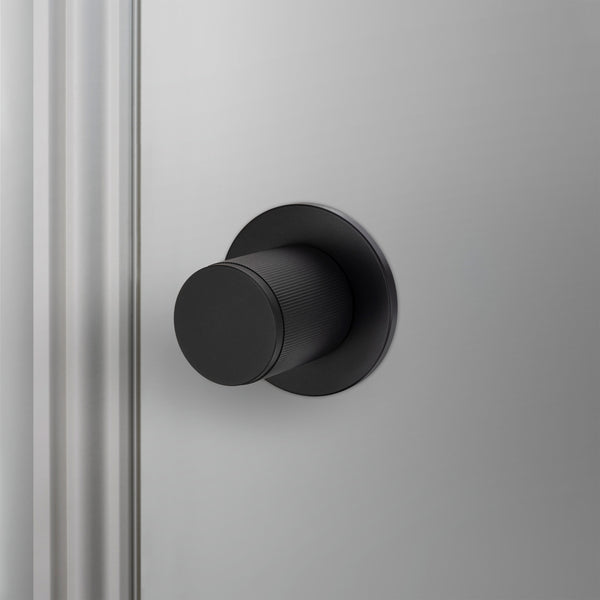 Door Knob Set Linear Welders Black By Buster And Punch