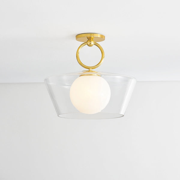 Elmsford Semi Flush Mount By Hudson Valley With Light