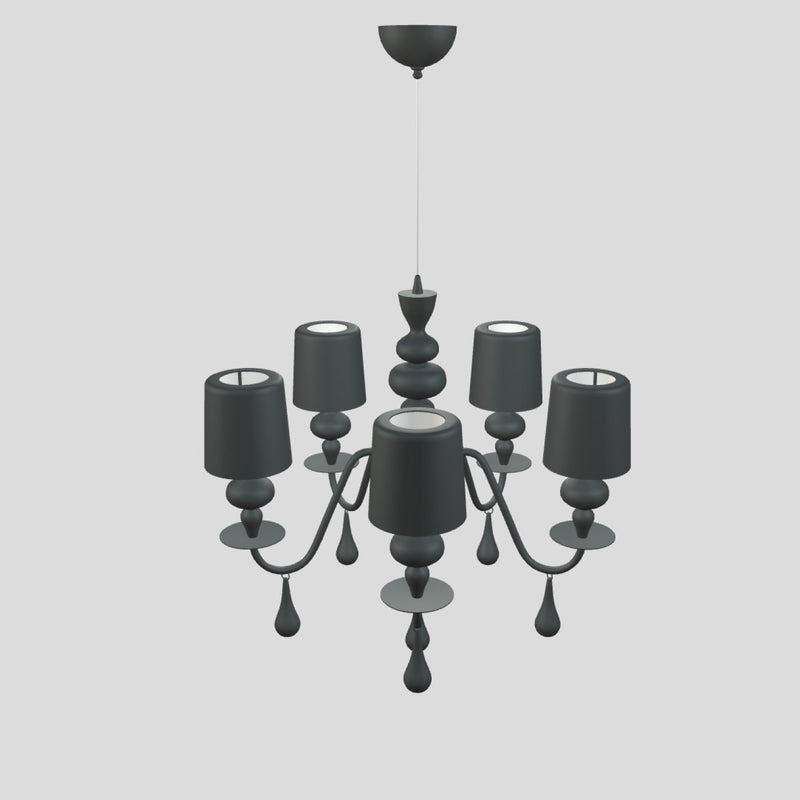 Eva Chandelier By Masiero, S5, Finish: Dark Grey,  , | Casa Di Luce Lighting