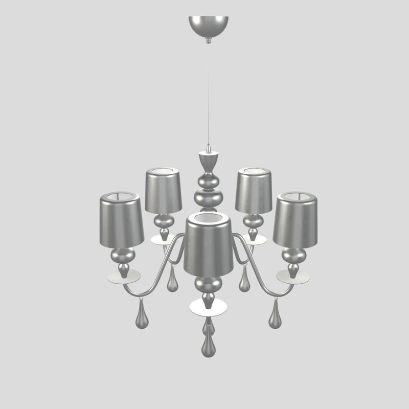 Eva Chandelier By Masiero, S5, Finish: Silver Leaf,  , | Casa Di Luce Lighting