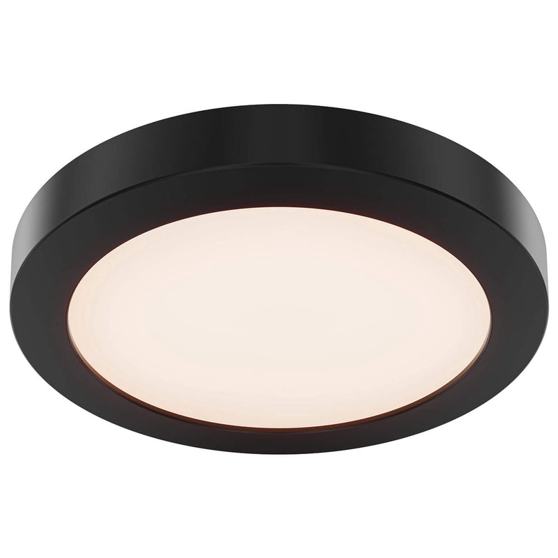 FMM09 9 Round Flush Mount Black Small By DALS